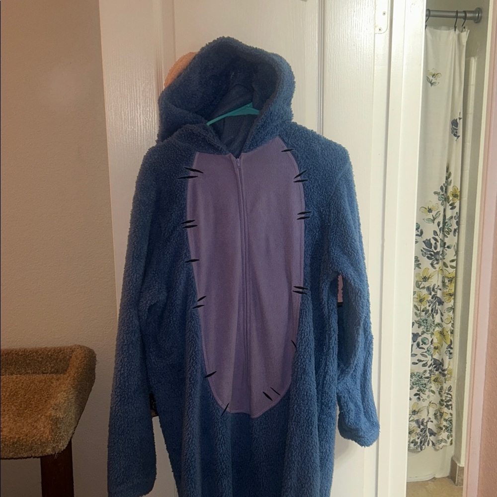 Disney Blue and Purple Eeyore Plush Hooded Onesie